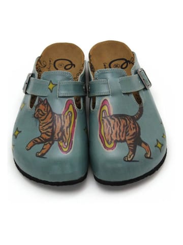 Calceo Clogs in Türkis