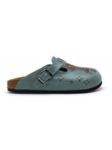 Calceo Clogs in Türkis