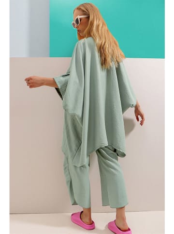 Trend Alaçatı Stili 2tlg. Outfit in Grün