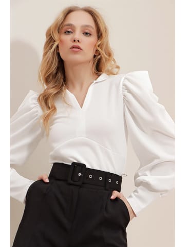 Trend Alaçatı Stili Bluse in Weiß