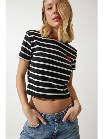 Happiness Istanbul Shirt in Schwarz/ Weiß