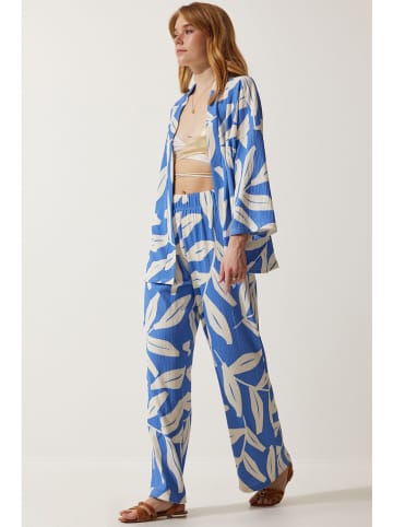Happiness Istanbul 2tlg. Outfit in Blau/ Creme