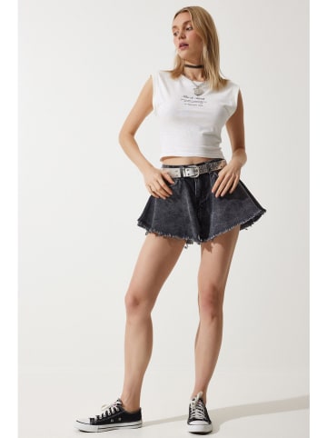 Happiness Istanbul Jeans-Shorts in Anthrazit