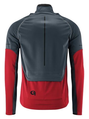 Gonso Zipp-Off-Softshelljacke in Rot/ Anthrazit