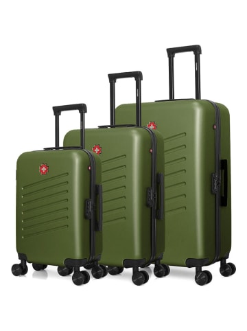 SWISS KOPPER 3-delige hardcase-trolleyset "Zurich" kaki