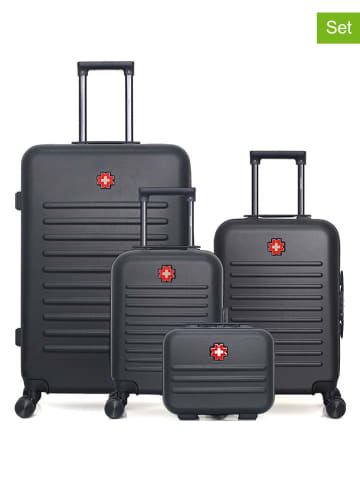SWISS KOPPER 4-delige hardcase-trolleyset "Wil" zwart