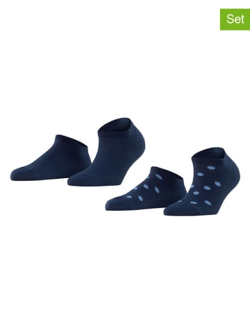 ESPRIT 2er-Set: Socken ''Mesh'' in Dunkelblau/ Hellblau