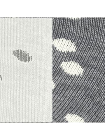 ESPRIT 2er-Set: Socken ''Irregular'' in Grau/ Weiß
