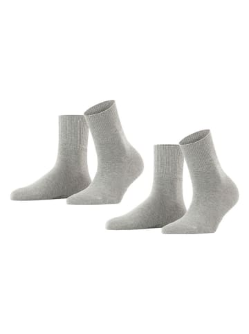 ESPRIT 2er-Set: Socken ''Ribbed'' in Grau
