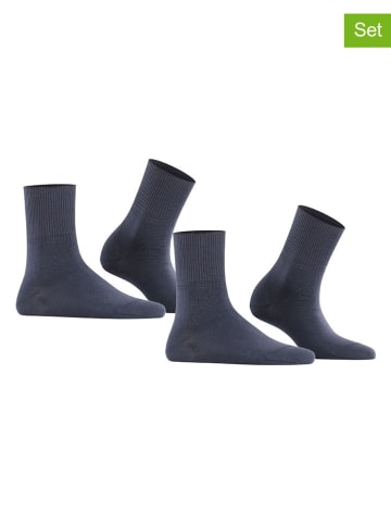 ESPRIT 2-delige set: sokken "Ribbed" donkerblauw