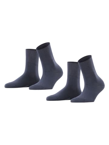 ESPRIT 2-delige set: sokken "Ribbed" donkerblauw