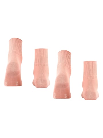 ESPRIT 2-delige set: sokken ''Ribbed'' abrikooskleurig