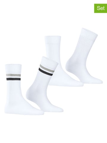 ESPRIT 2er-Set: Socken ''Tennis'' in Weiß/ Grau
