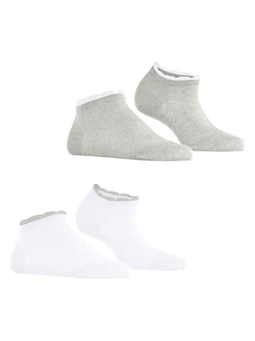 ESPRIT 2-delige set: sokken "Romantic" grijs/wit