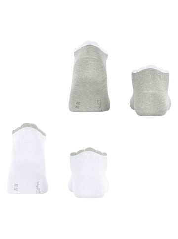 ESPRIT 2-delige set: sokken "Romantic" grijs/wit