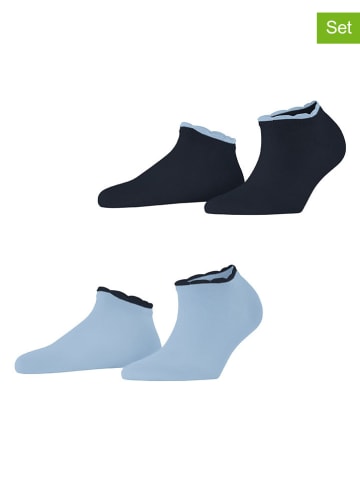 ESPRIT 2er-Set: Socken ''Romantic'' in Dunkelblau/ Hellblau