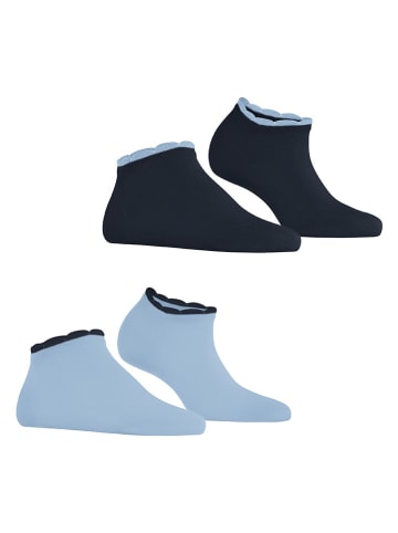 ESPRIT 2er-Set: Socken ''Romantic'' in Dunkelblau/ Hellblau