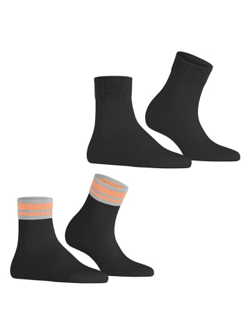 ESPRIT 2-delige set: sokken "Retro" zwart