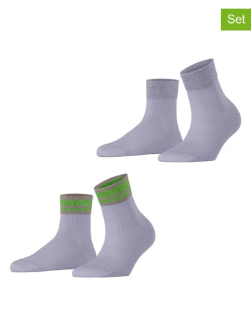 ESPRIT 2-delige set: sokken ''Retro'' grijs/groen