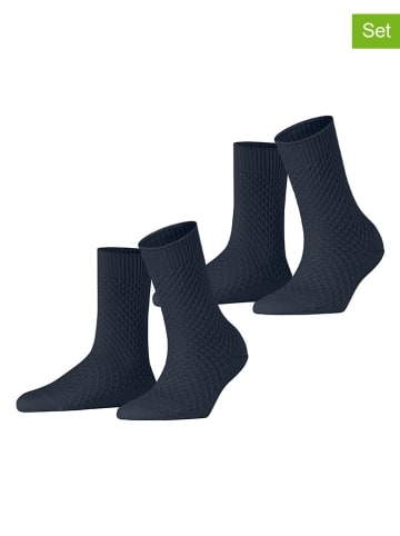 ESPRIT 2-delige set: sokken ''Diamond'' donkerblauw