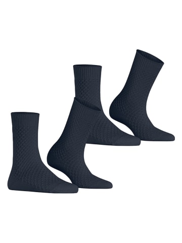 ESPRIT 2-delige set: sokken ''Diamond'' donkerblauw