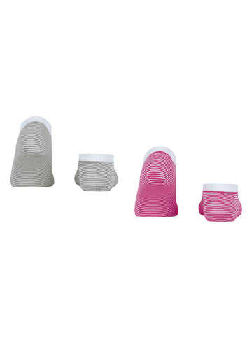 ESPRIT 2er-Set: Socken ''Allover'' in Weiß/ Pink/ Grau