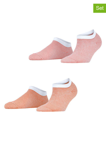 ESPRIT 2-delige set: sokken "Allover" wit/oranje