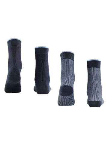 ESPRIT 2-delige set: sokken "Piqué" donkerblauw/lichtblauw