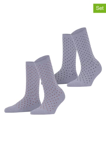 ESPRIT 2-delige set: sokken "Fine Dot" grijs/lichtbruin/bruin
