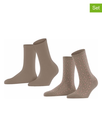 ESPRIT 2-delige set: sokken ''Playful'' lichtbruin