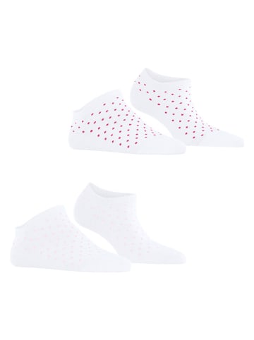 ESPRIT 2er-Set: Socken ''Fine Dot'' in Weiß/ Pink/ Rosa