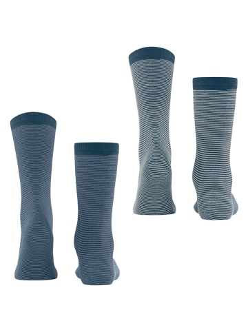 ESPRIT 2-delige set: sokken ''Stripe'' grijs/Blaun
