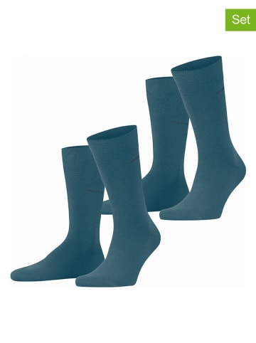 ESPRIT 2er-Set: Socken ''Basic'' in Petrol