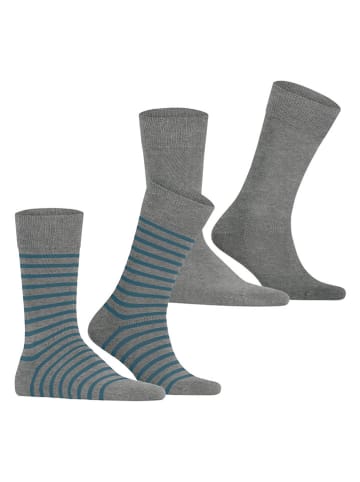 ESPRIT 2-delige set: sokken "Piqué" grijs/blauw