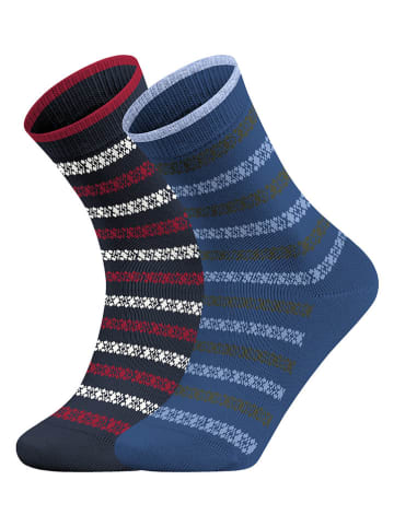 ESPRIT 2er-Set: Socken "Geo Pattern" in Dunkelblau