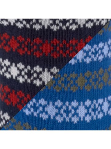 ESPRIT 2er-Set: Socken "Geo Pattern" in Dunkelblau