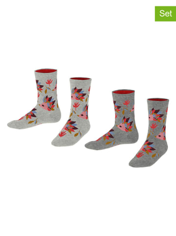 ESPRIT 2-delige set: sokken "Hedgehog" grijs