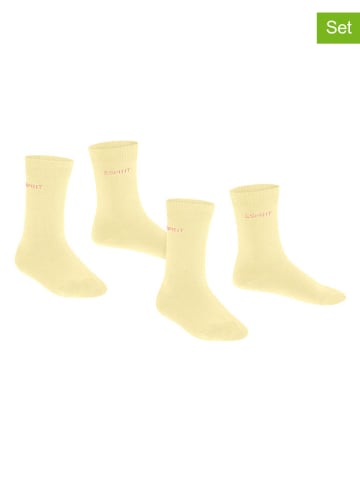 ESPRIT 2er-Set: Socken ''Foot'' in Gelb