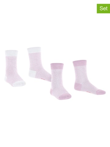 ESPRIT 2er-Set: Socken ''Fine'' in Weiß/ Rosa