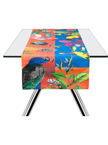 Trendy Kitchen by EXCÉLSA Tischläufer "Rhapsody" in Rot/ Blau - (L)140 x (B)45 cm