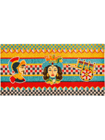 Trendy Kitchen by EXCÉLSA Indoorloper "Sicilian Rhapsody" rood/geel/turquoise - (L)110 x (B)55 cm