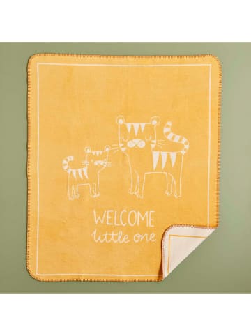 BELLA MAISON Babydecke "Tiger" in Gelb/ Weiß - (L)120 x (B)100 cm