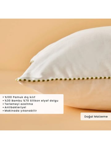 BELLA MAISON Reforcè-Kissen "Fluffy" in Weiß