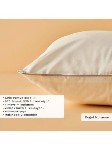 BELLA MAISON Hoofdkussen "Royal" wit - (L)50 x (B)70 cm