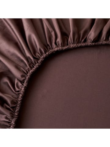 BELLA MAISON Prześcieradło "Supreme" w kolorze brązowym na gumce
