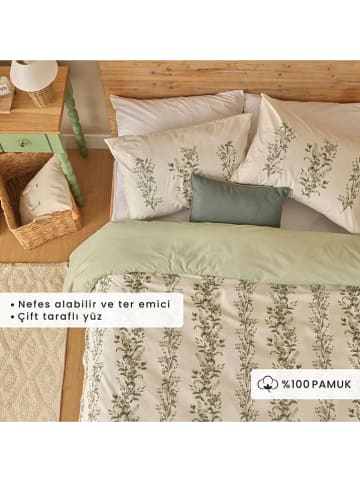 BELLA MAISON 3tlg. Renforcé-Bettwäscheset "Julia" in Grün