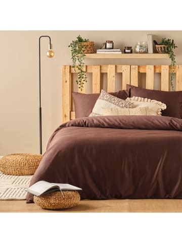 BELLA MAISON 2tlg. Satin-Bettwäscheset "Supreme" in Braun