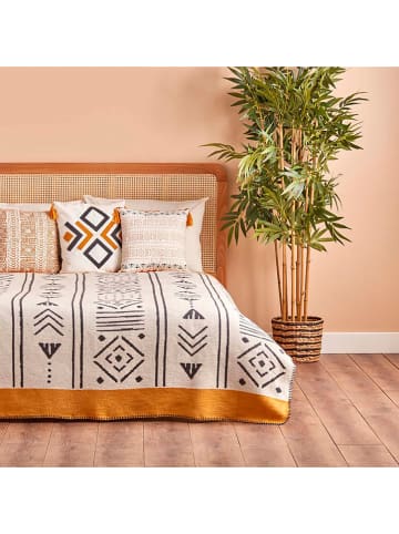 BELLA MAISON Tagesdecke "Anchal" in Anthrazit/ Weiß - (L)200 x (B)150 cm
