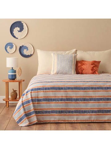BELLA MAISON Bedsprei "Cooper" oranje/blauw - (L)220 x (B)200 cm