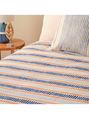 BELLA MAISON Tagesdecke "Cooper" in Orange/ Blau - (L)220 x (B)200 cm